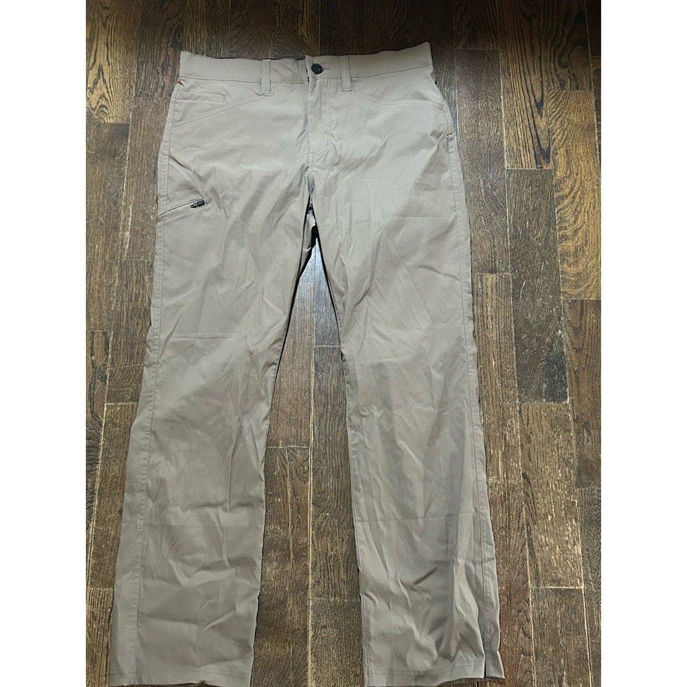 Orvis Tech Stretch Utility Pants 34 X 32 Water Resistant Tan Brown